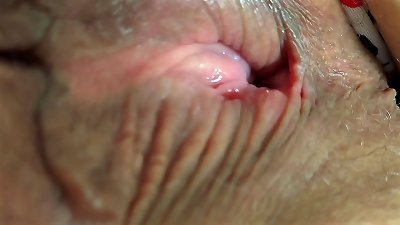 huge culo milky grannie working out with lots of workout stretching - bbw SSBBW getting off and showing her giant caboose and hefty pussy close up