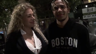 Vanesa explodes her huge bra-stuffers IN THE MIDDLE OF THE STREET