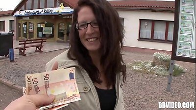 chesty german hooker gets poked for money