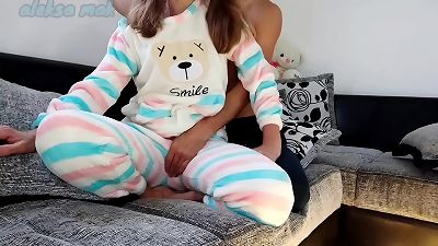 stepbrother play with puny hooters and wet cunt lean chinese stepsis in pajama and spray compilation