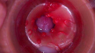 Camera in Vagina, Cervix POV, "Creampie" 4k